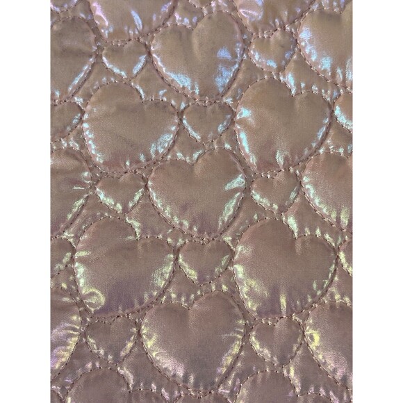 Rothschild Baby Girl Quilted Iridescent Pink Heart Coverall Sz 6/9 M New - Picture 5 of 6